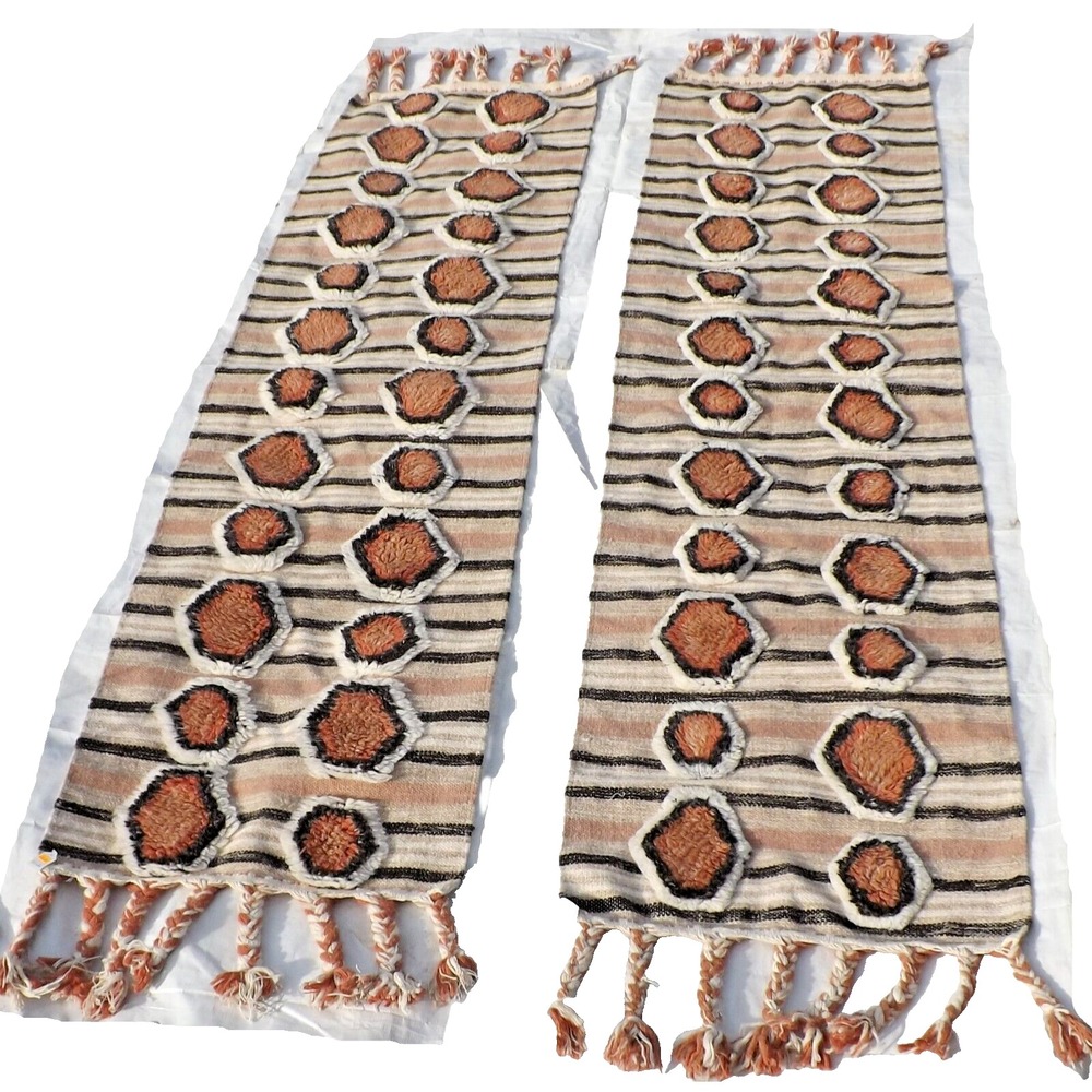 2 Creative Co-Op Cotton Tufted Kilim Floor Runner w/Braided Tassels - 2' x 8' ea